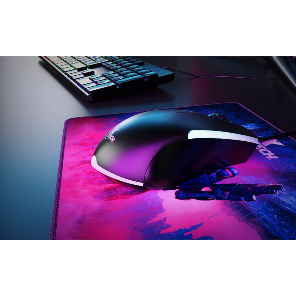 Set Teclado Mouse Alámbrico y Mouse Pad Gaming Hasha XTK-535S, 3 Piezas
