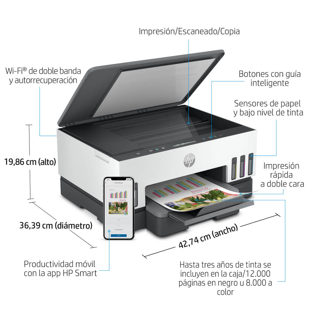 Impresora Multifuncional Smart Tank 720 6UU46A