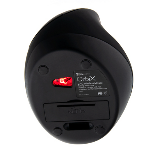 Mouse Inalámbrico Ergonómico Orbix, KMW-500BK