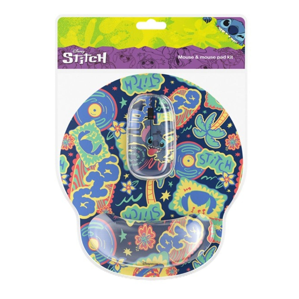 Mouse Inalámbrico + Mouse Pad Disney Edición Stitch