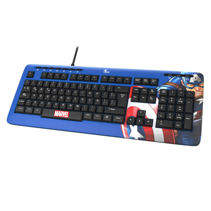 Teclado Alámbrico en Español Marvel Captain America