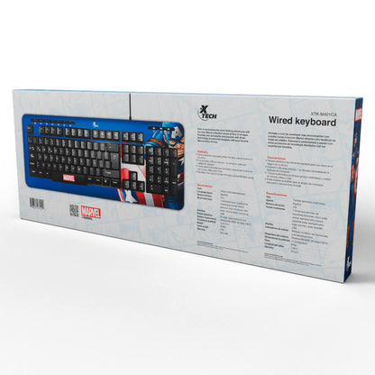 Teclado Alámbrico en Español Marvel Captain America