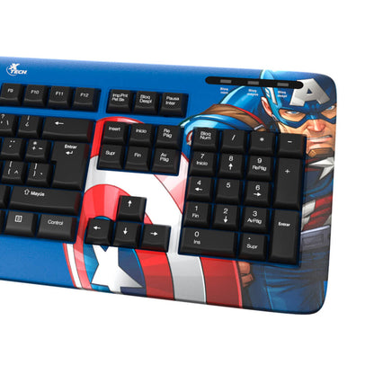 Teclado Alámbrico en Español Marvel Captain America
