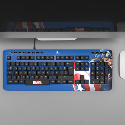 Teclado Alámbrico en Español Marvel Captain America
