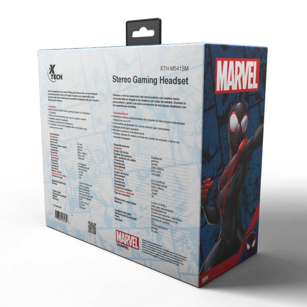 Audífonos Alámbricos de Diadema Gaming Marvel Spider-Man