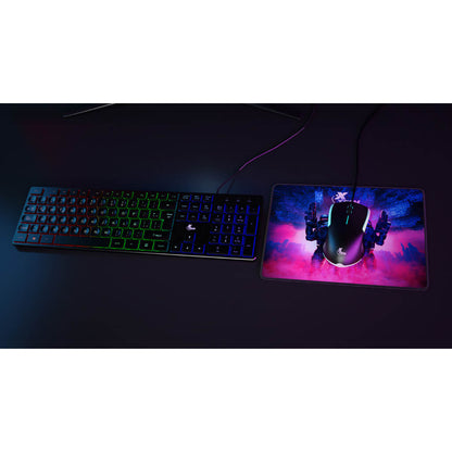 Set Teclado Mouse Alámbrico y Mouse Pad Gaming Hasha XTK-535S, 3 Piezas