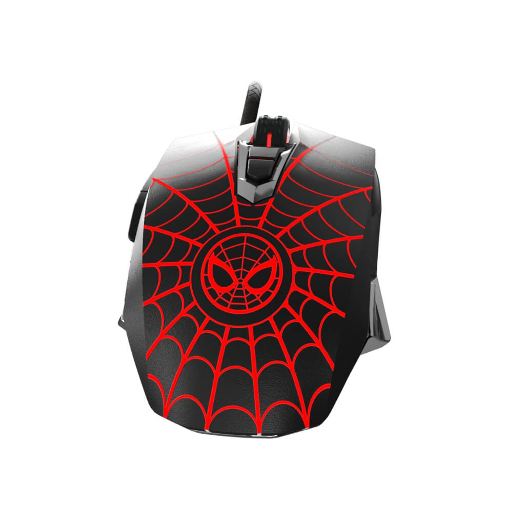 Mouse Alámbrico Gaming Óptico USB Marvel Spider-Man
