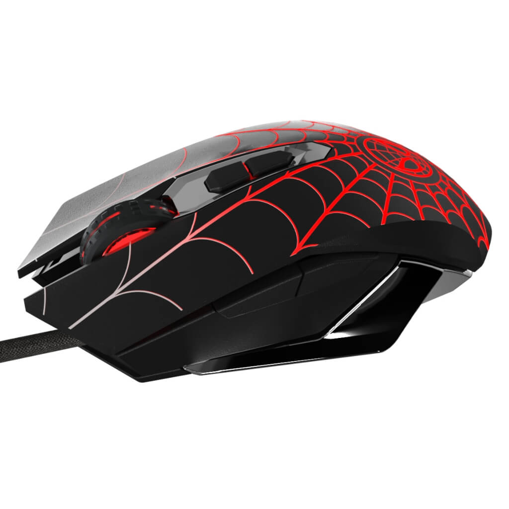 Mouse Alámbrico Gaming Óptico USB Marvel Spider-Man