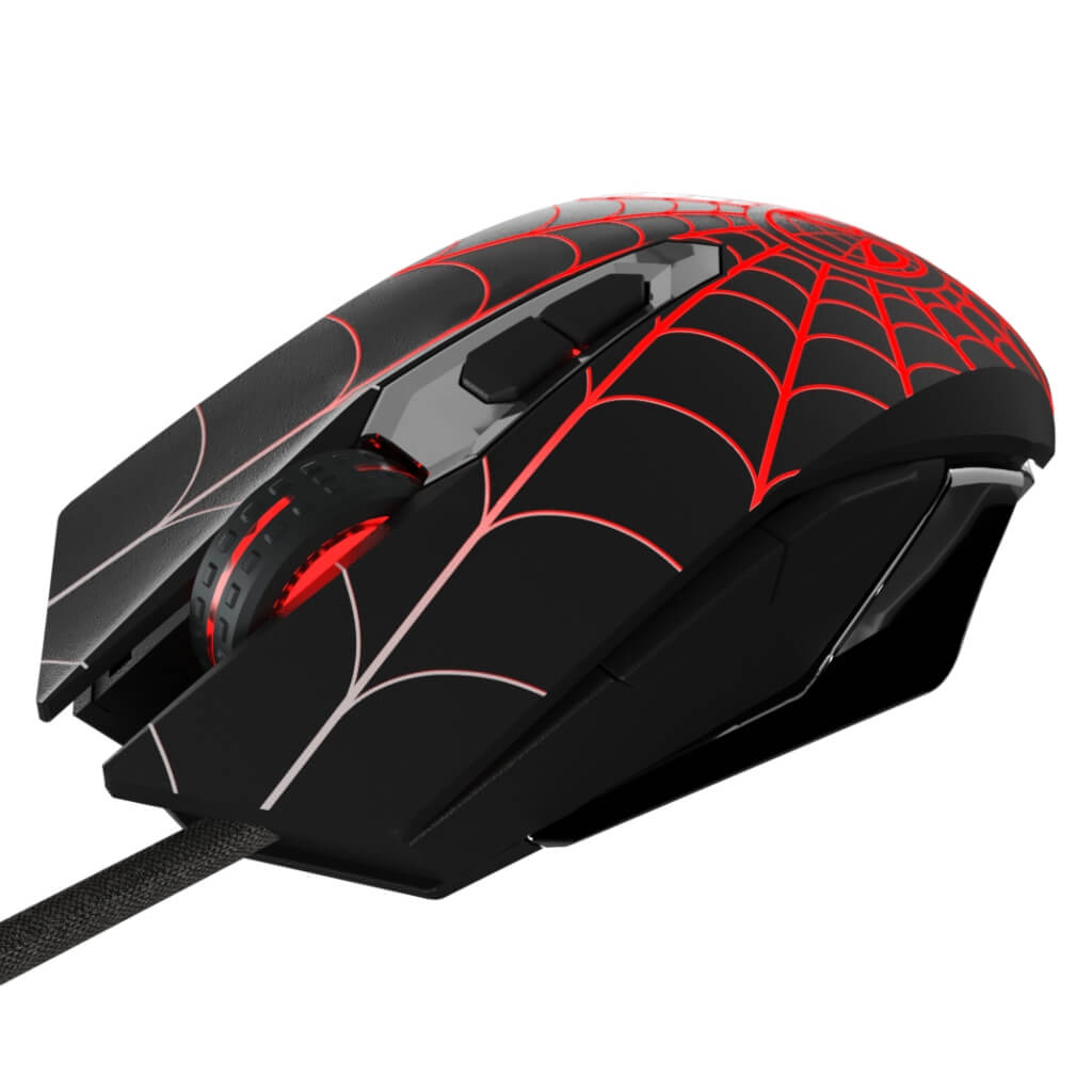 Mouse Alámbrico Gaming Óptico USB Marvel Spider-Man