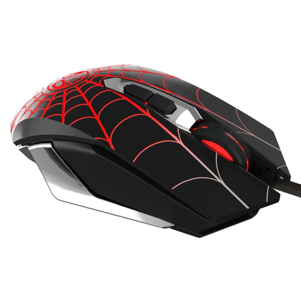 Mouse Alámbrico Gaming Óptico USB Marvel Spider-Man