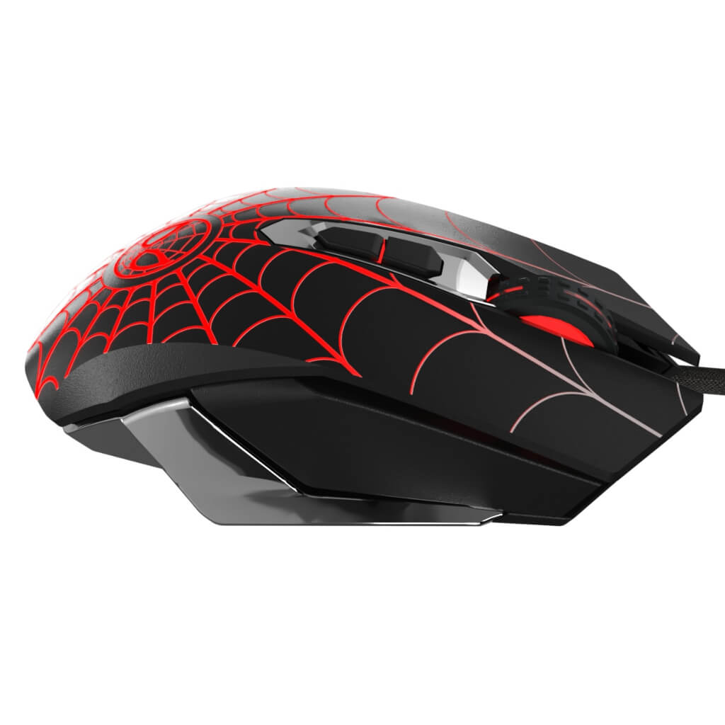Mouse Alámbrico Gaming Óptico USB Marvel Spider-Man