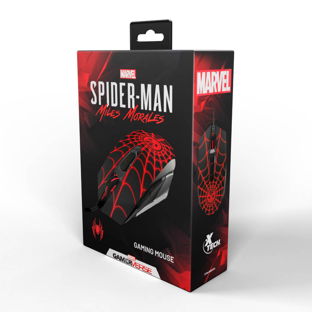 Mouse Alámbrico Gaming Óptico USB Marvel Spider-Man