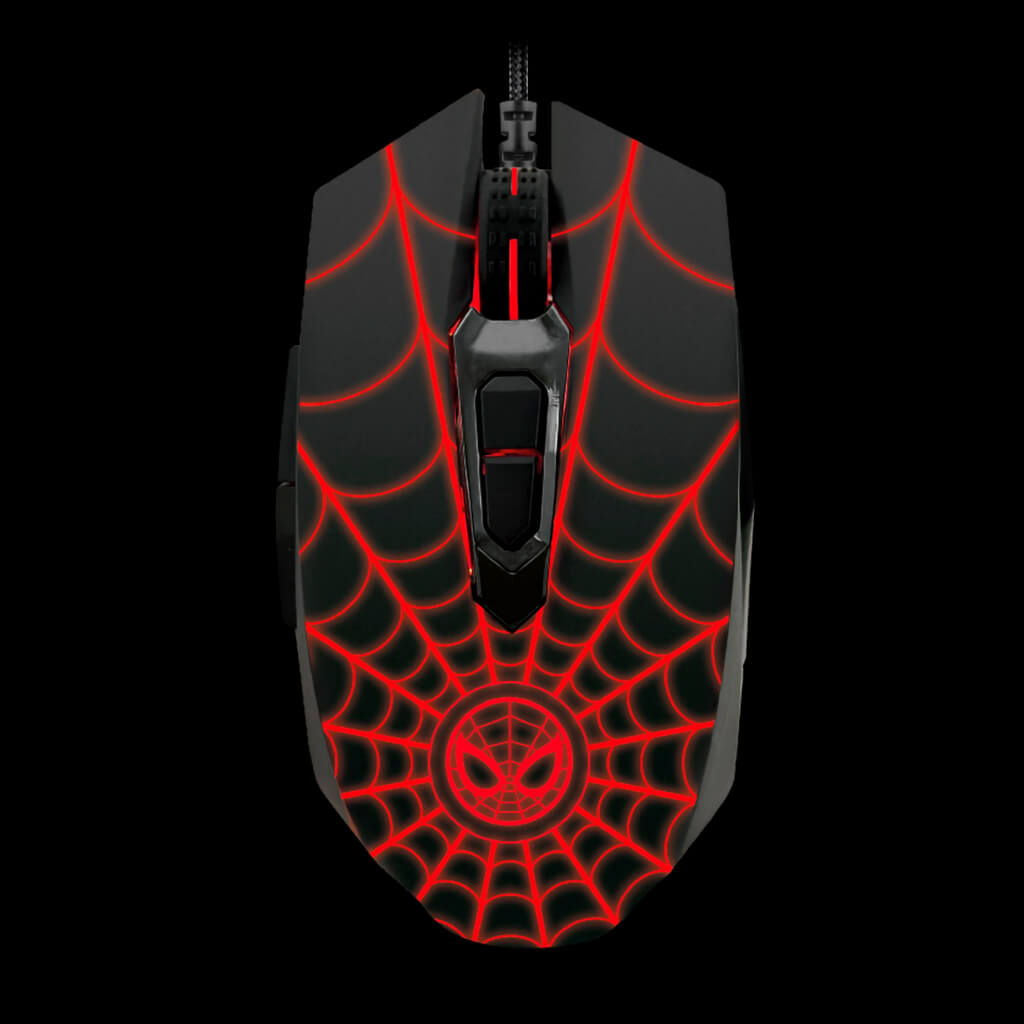 Mouse Alámbrico Gaming Óptico USB Marvel Spider-Man