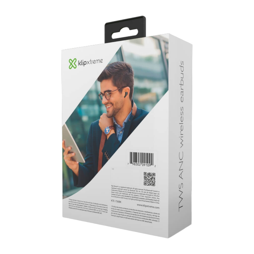 Audífonos Inalámbricos True Wireless, KTE-750, Negro