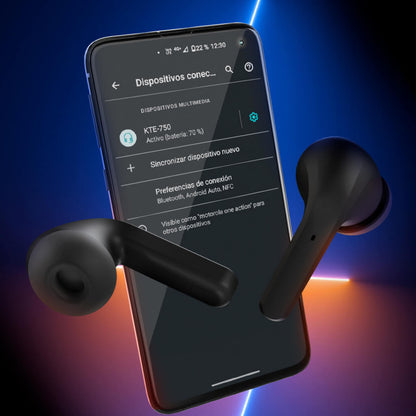 Audífonos Inalámbricos True Wireless, KTE-750, Negro