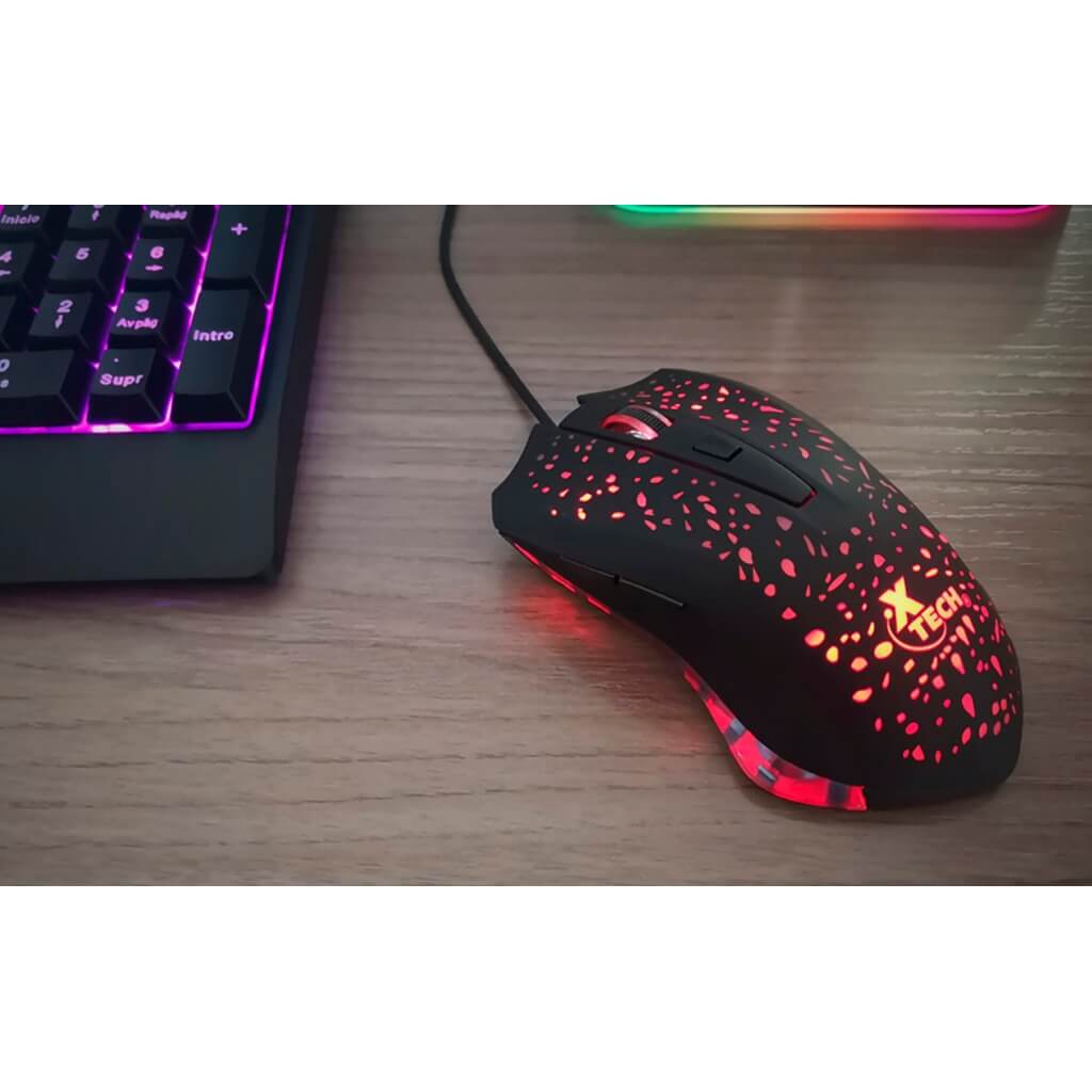 Mouse Alámbrico Gaming 6 Botones Ophidian (XTM-411)