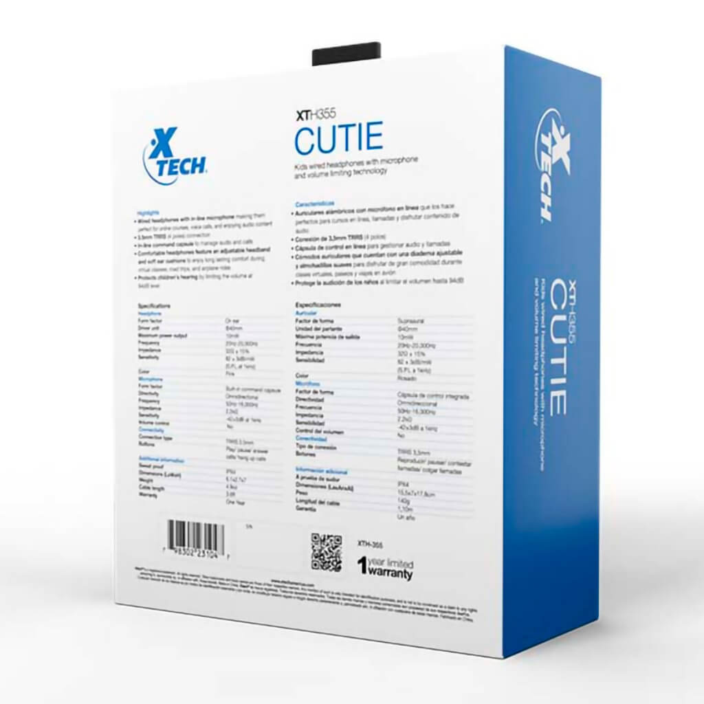 Audífonos Alámbricos de Diadema para Niños Cutie (XTH-355)