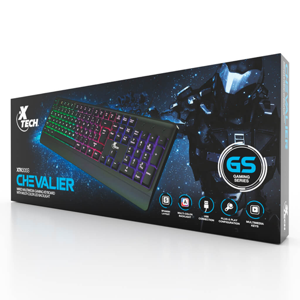 Teclado Alámbrico Gaming Retroiluminado Chevalier, XTK-505S