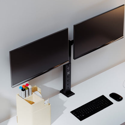Soporte de Mesa Doble para Monitores de 13" a 32" con Regleta, KMM-510