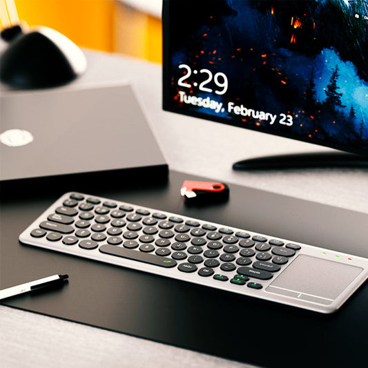 Teclado Inalámbrico en Español con Panel Táctil, KCK-550S