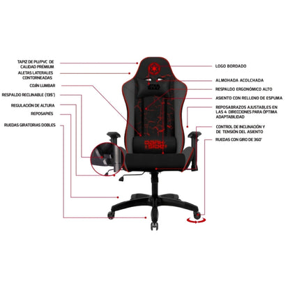 Silla de Escritorio para Gaming Dark Side Thronos 200S (PCH-S203DS)
