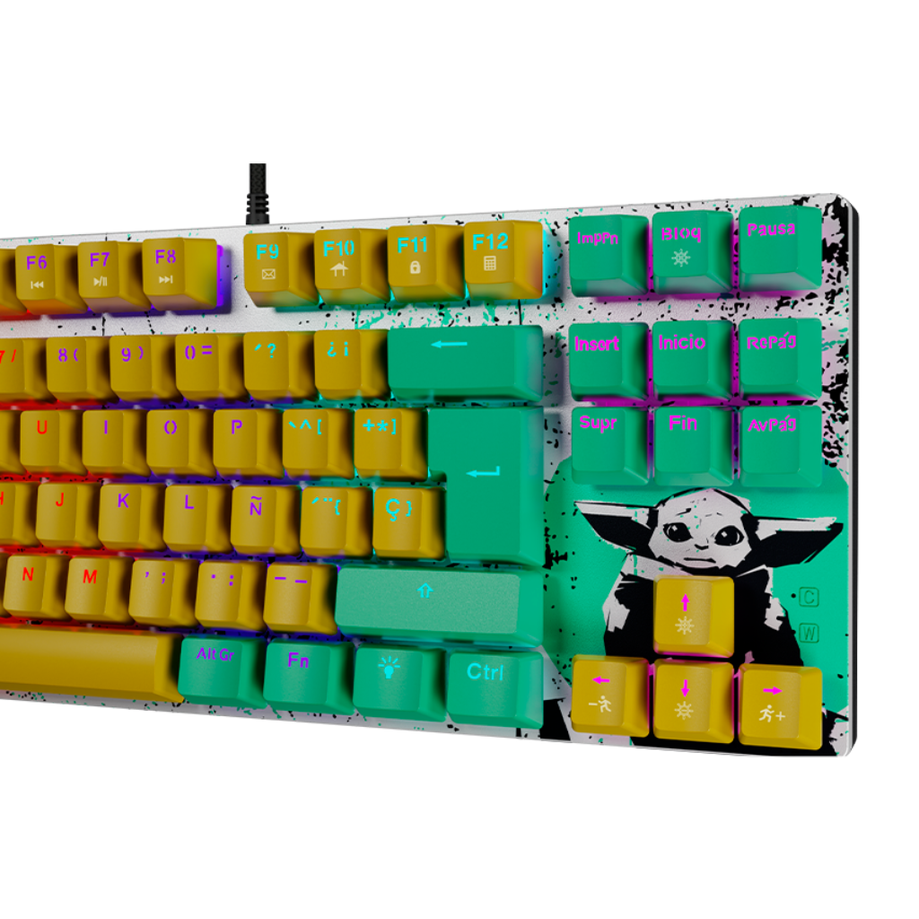 Teclado Alámbrico Mecánico Gaming Grogu Ballista 80T, Español