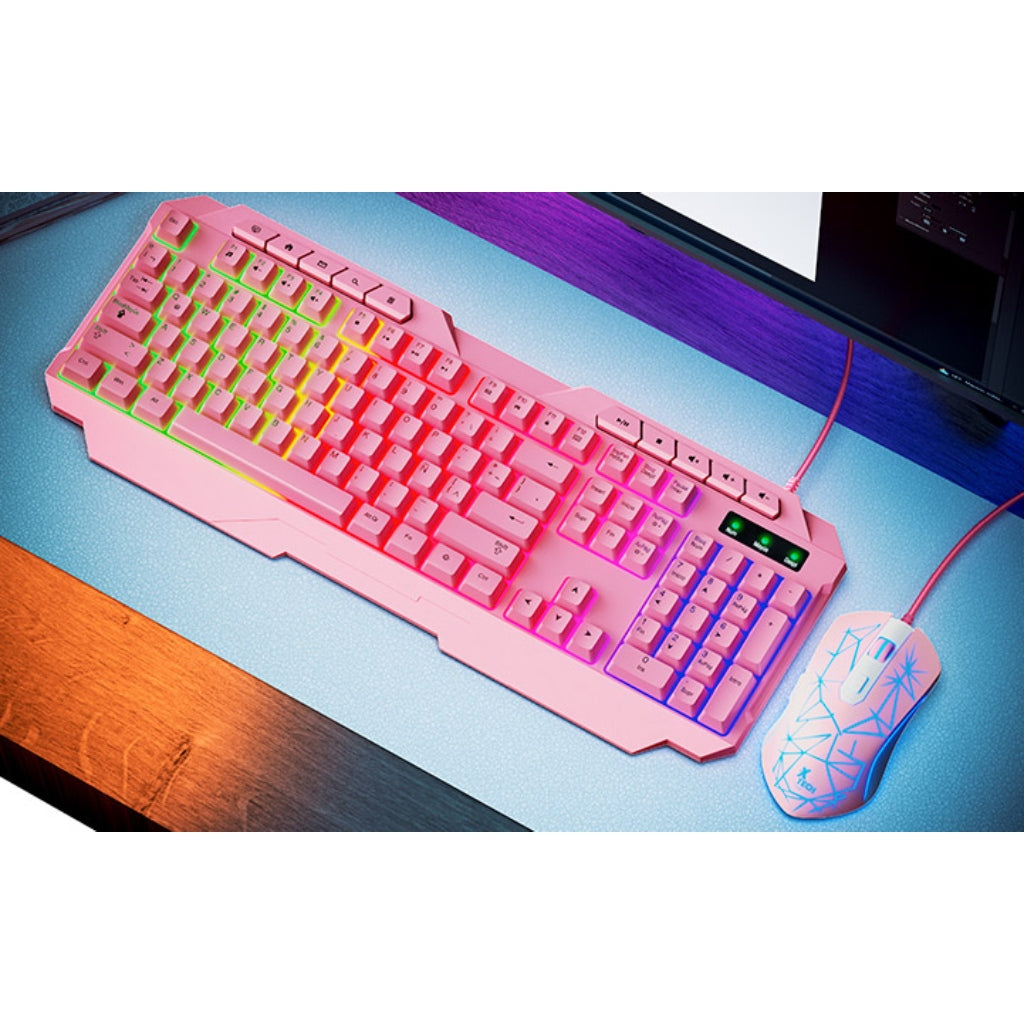 Kit Teclado y Mouse Alámbrico Gaming, XTK-540S