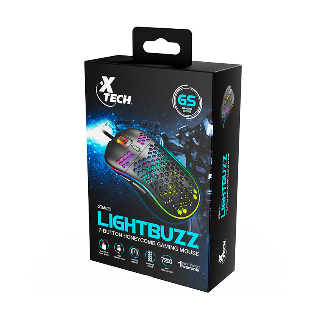 Mouse Alámbrico Gaming Lightbuzz, XTM-620