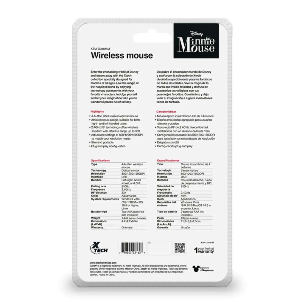 Mouse Inalámbrico Minnie Mouse