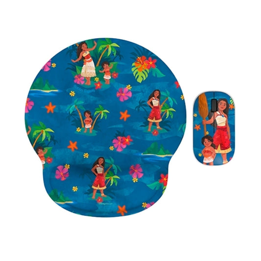 Mouse Inalámbrico + Mouse Pad Disney Edición Moana, Moana and Sister