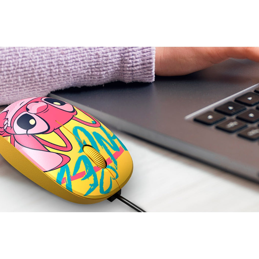 Mouse Alámbrico Disney Edición Stitch, XTM-D406ST-BL
